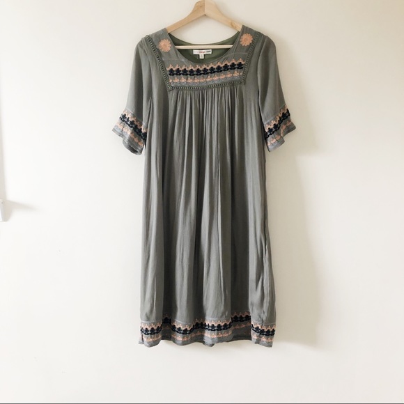 orange creek embroidered dress